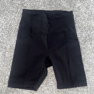 Lululemon Athletica Black High-Waist Bike Shorts